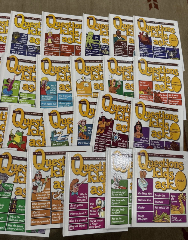 Questions Kids Ask 28 Volume Hardcover Set by Grolier 1989 COMPLETE SET 1-28