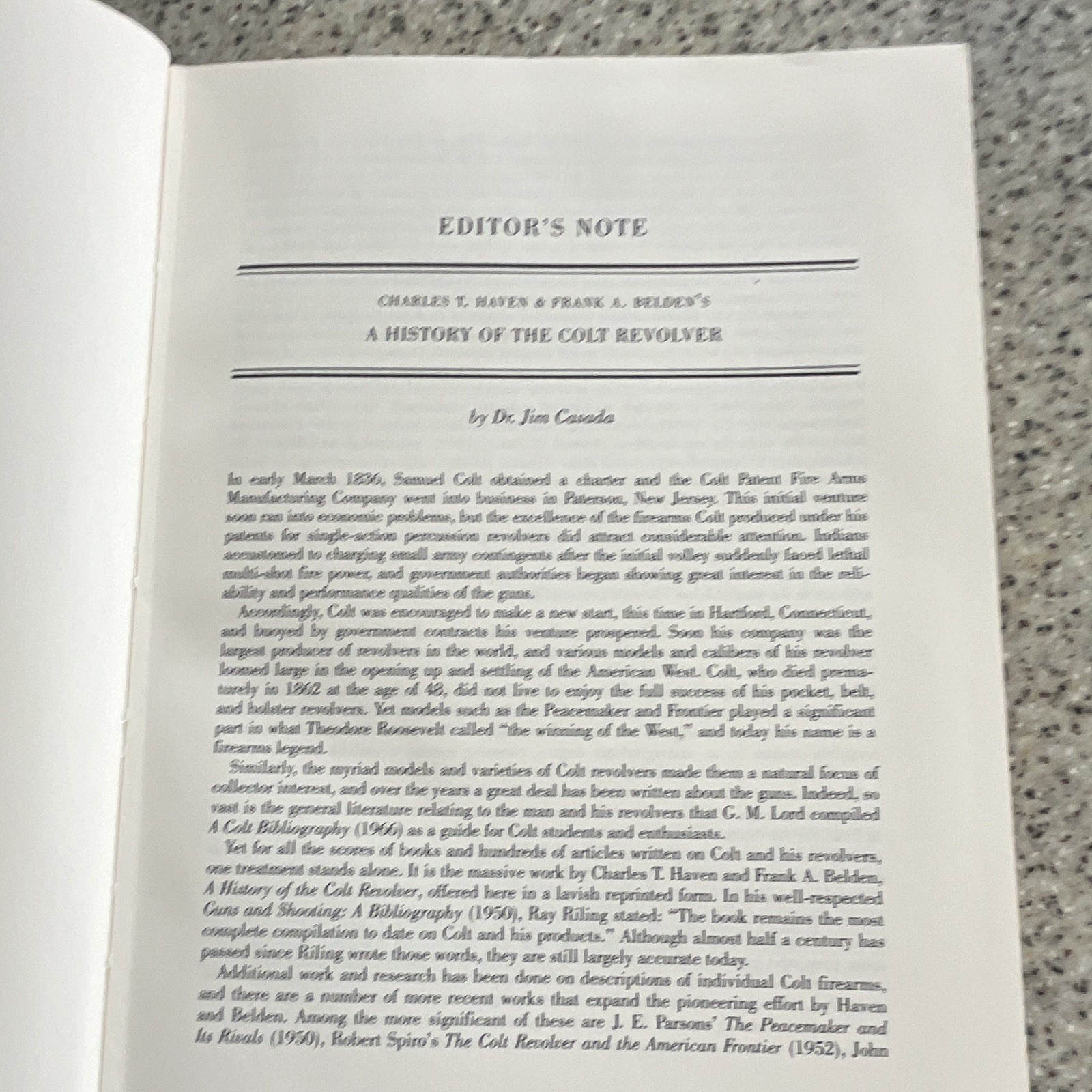 Firearms Classics Library A History of the Colt Revolver Haven Belden HC 1997