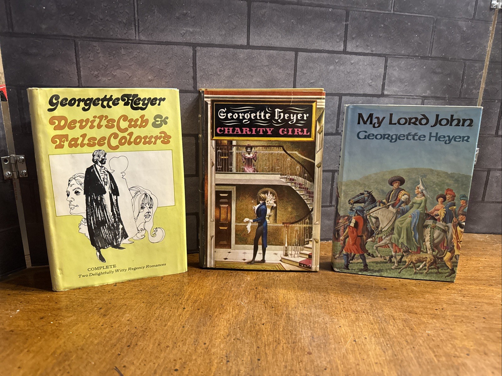Lot of 3 Vintage Georgette Heyer Hardcover Books with Dust Covers