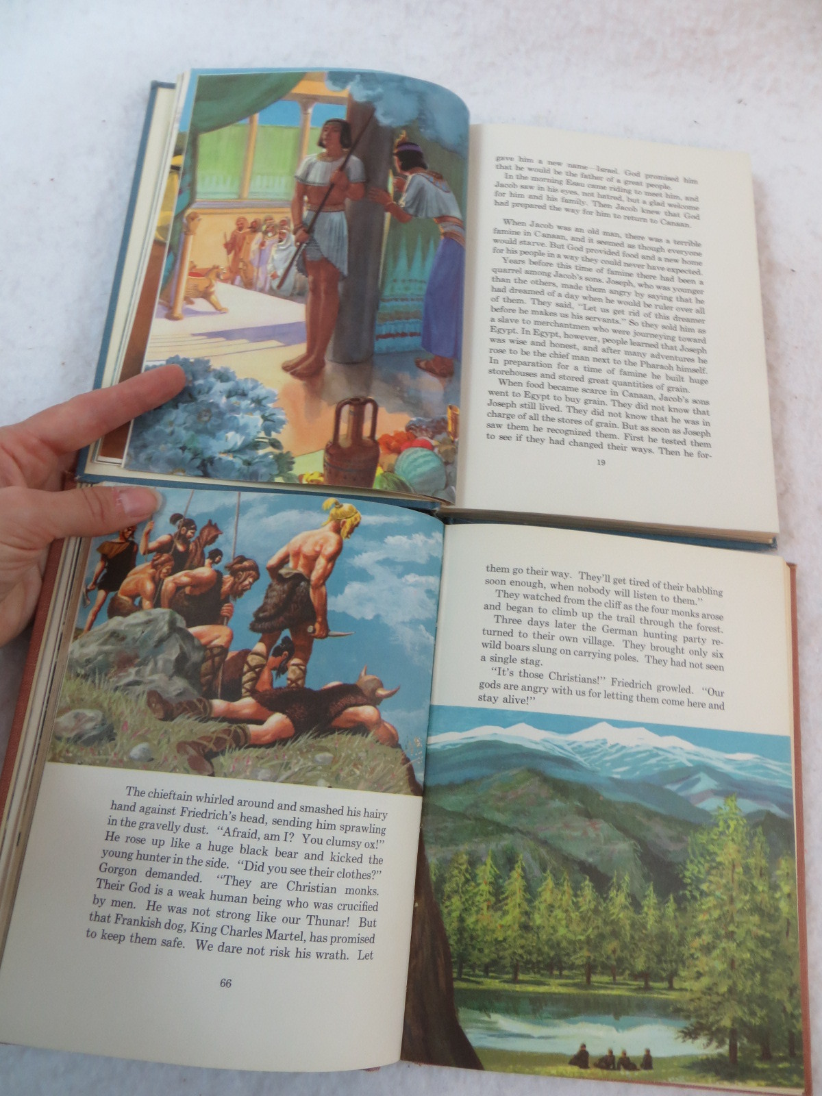 Lot of 4 THE WESTMINSTER PRESS ILLUSTRATED CHILDREN’S RELIGIOUS BOOKS c1949