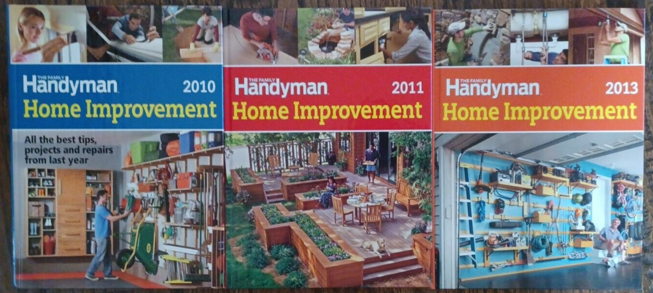 Lot of 3 Family Handyman Home Improvement Books HC 2010 2011 2013 188 Pages