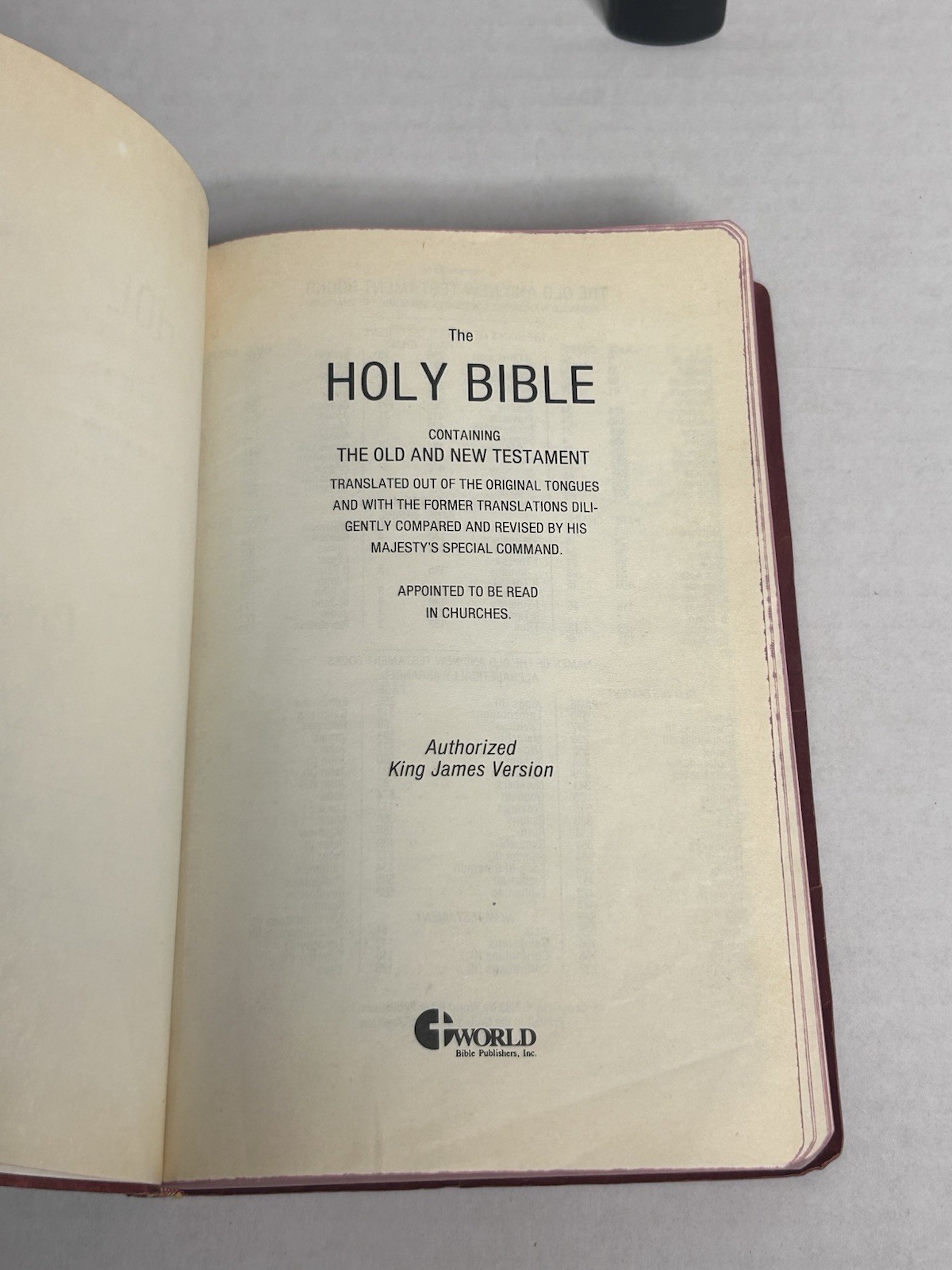Vtg 1989 Holy Bible KJV World Publishing – Red Letter – Study Helps – Burgundy