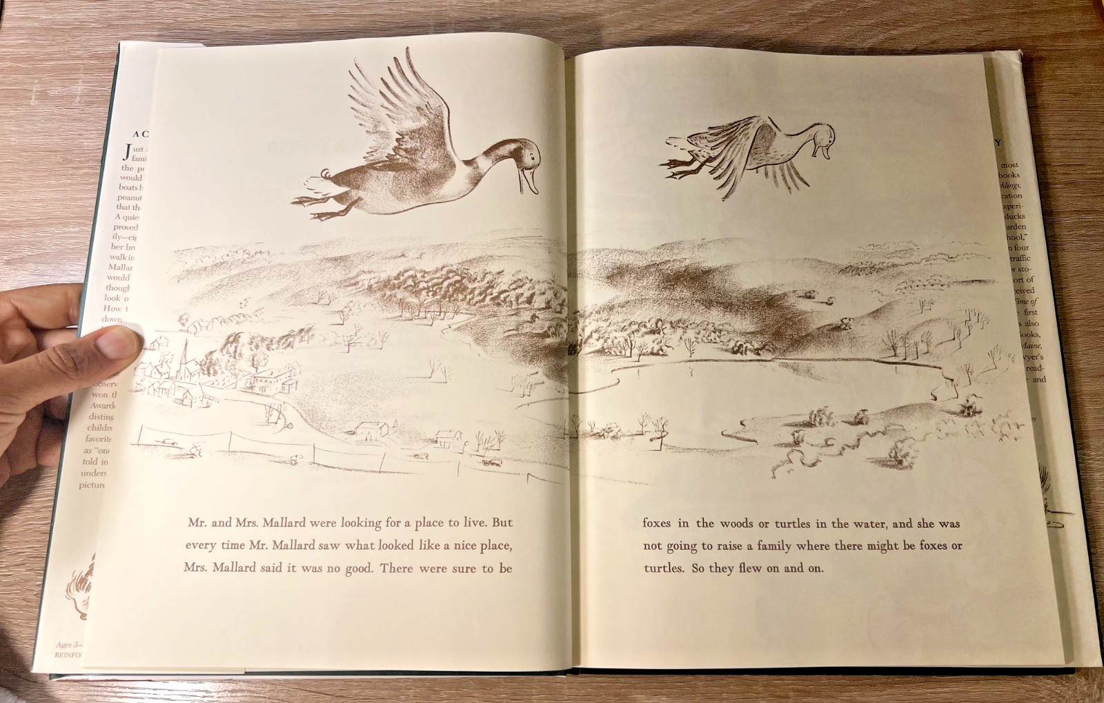 Make Way for Ducklings Robert McCloskey Hardcover Book 1941 Modern Reprint