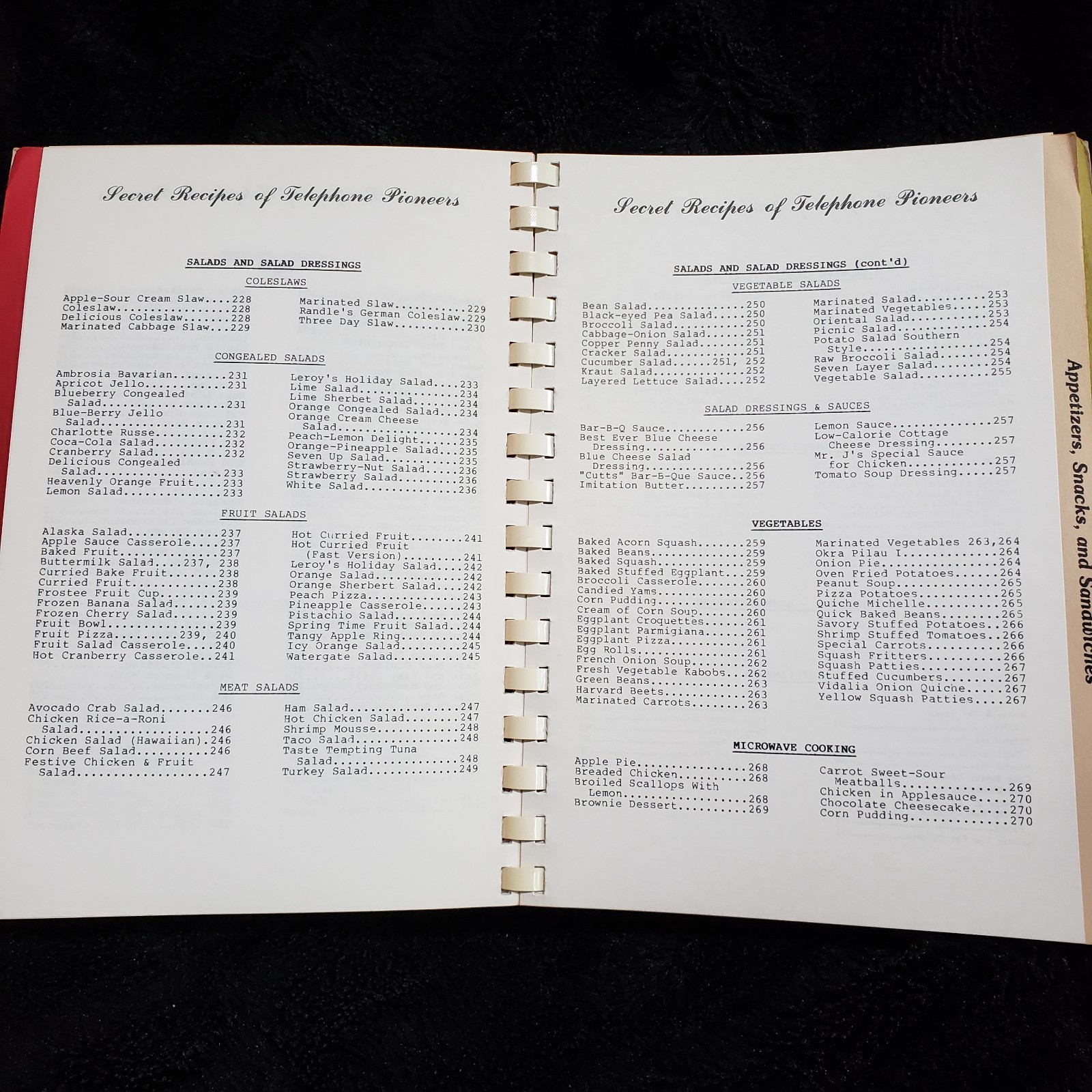 Secret Recipes of Telephone Pioneers Cookbook Chaper 1961 South Carolina 1982