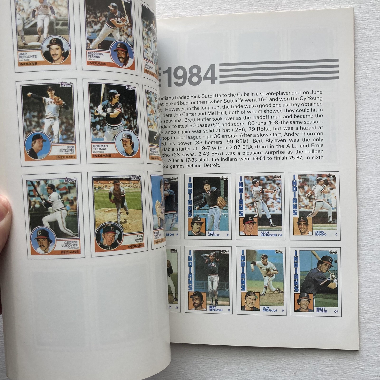 Vintage 1988 Baseball Card Collectibles Cleveland Indians Schwartz Surf PB