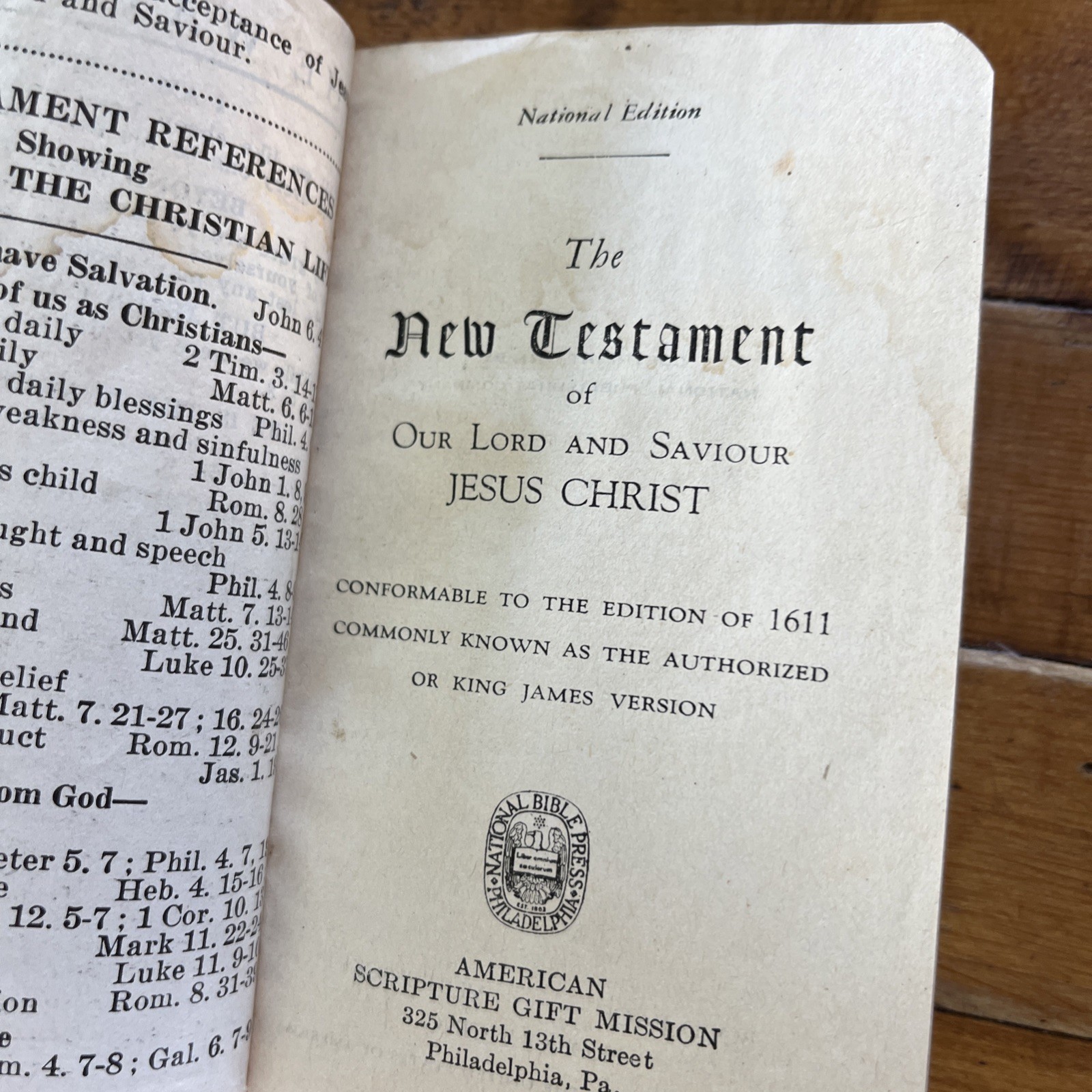 New Testament Bible 1941 Pocket Miniature Travel Size 4.5″ National Bible Press