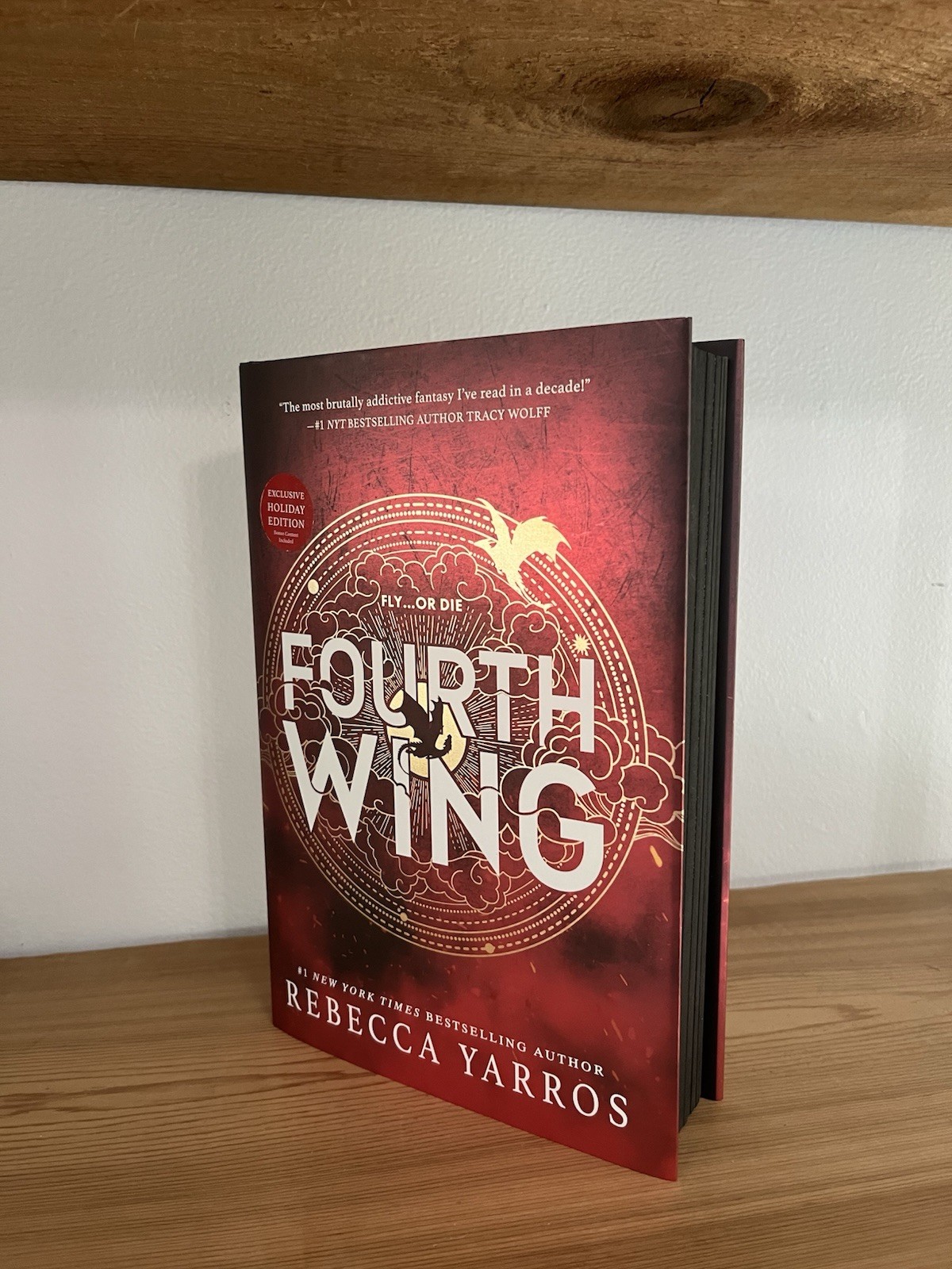 Fourth Wing (Exclusive Holiday Edition) by Rebecca Yarros (2023, Hardcover)