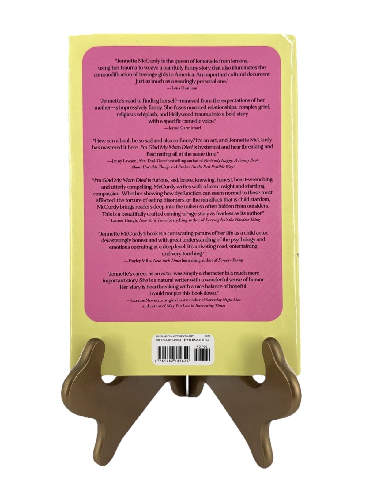 I’m Glad My Mom Died by Jennette McCurdy 2022 Simon & Schuster Hardcover Book