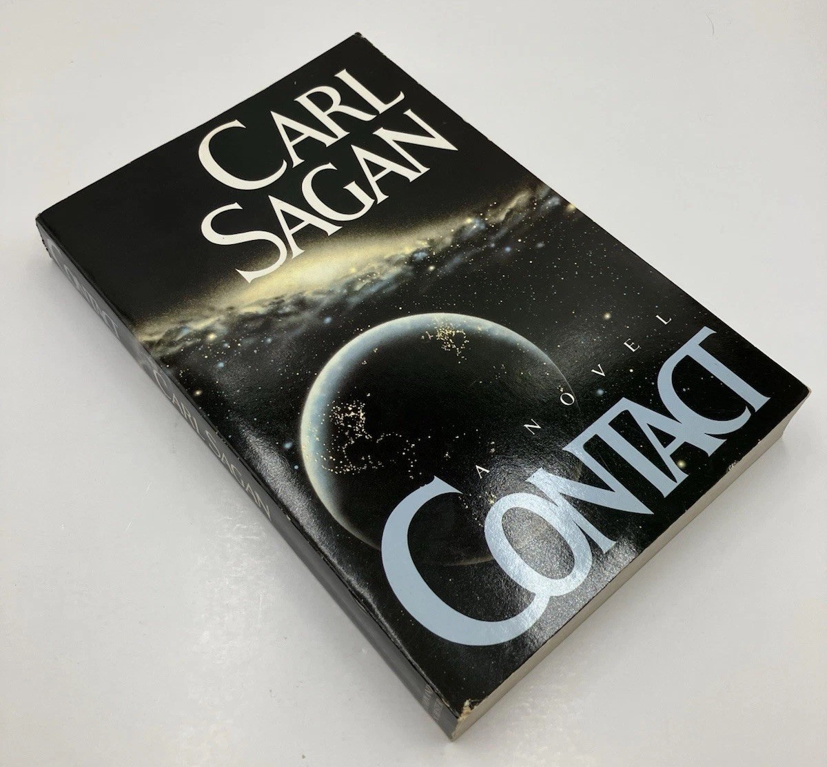 Contact by Carl Sagan 1985 Large Trade Paperback Vintage Science Fiction Book