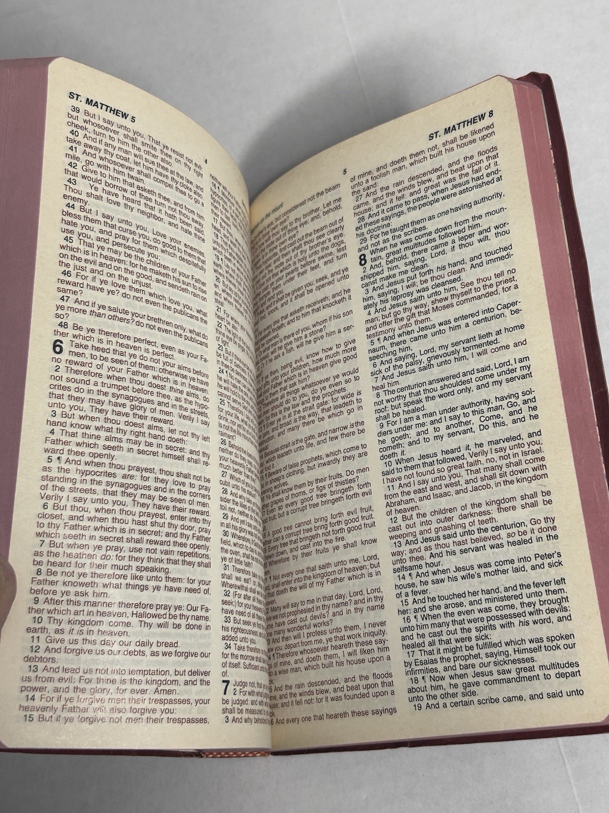 Vtg 1989 Holy Bible KJV World Publishing – Red Letter – Study Helps – Burgundy