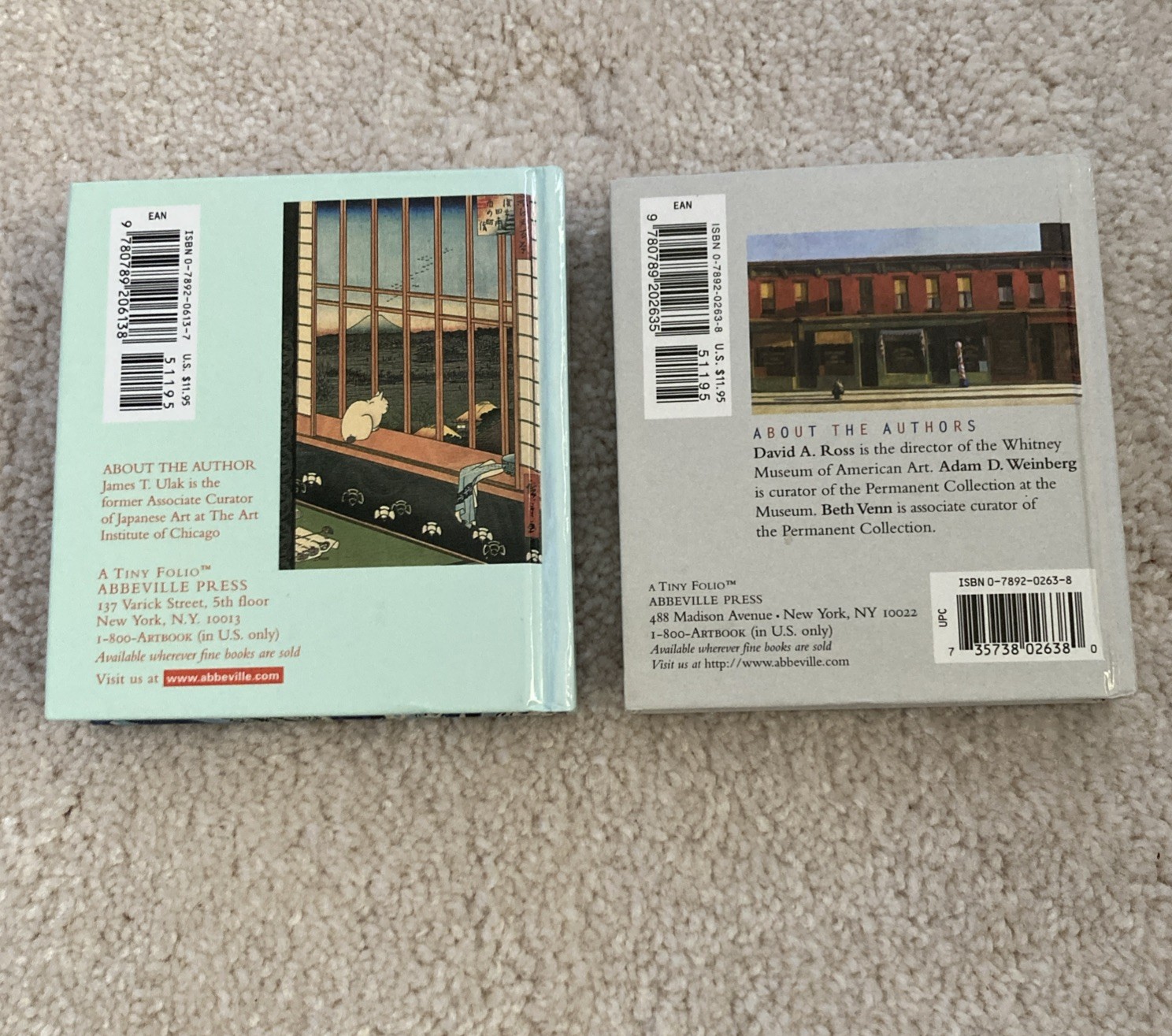 Set Of 2 Tiny Folio Books American Art and Japanese Prints