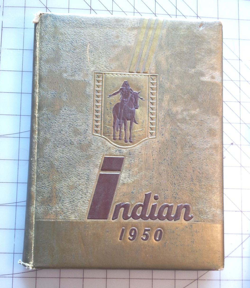 1950 SHAWNEE MISSION HS YEARBOOK, HARDBACK, 8 X 10.5 IN., KANSAS