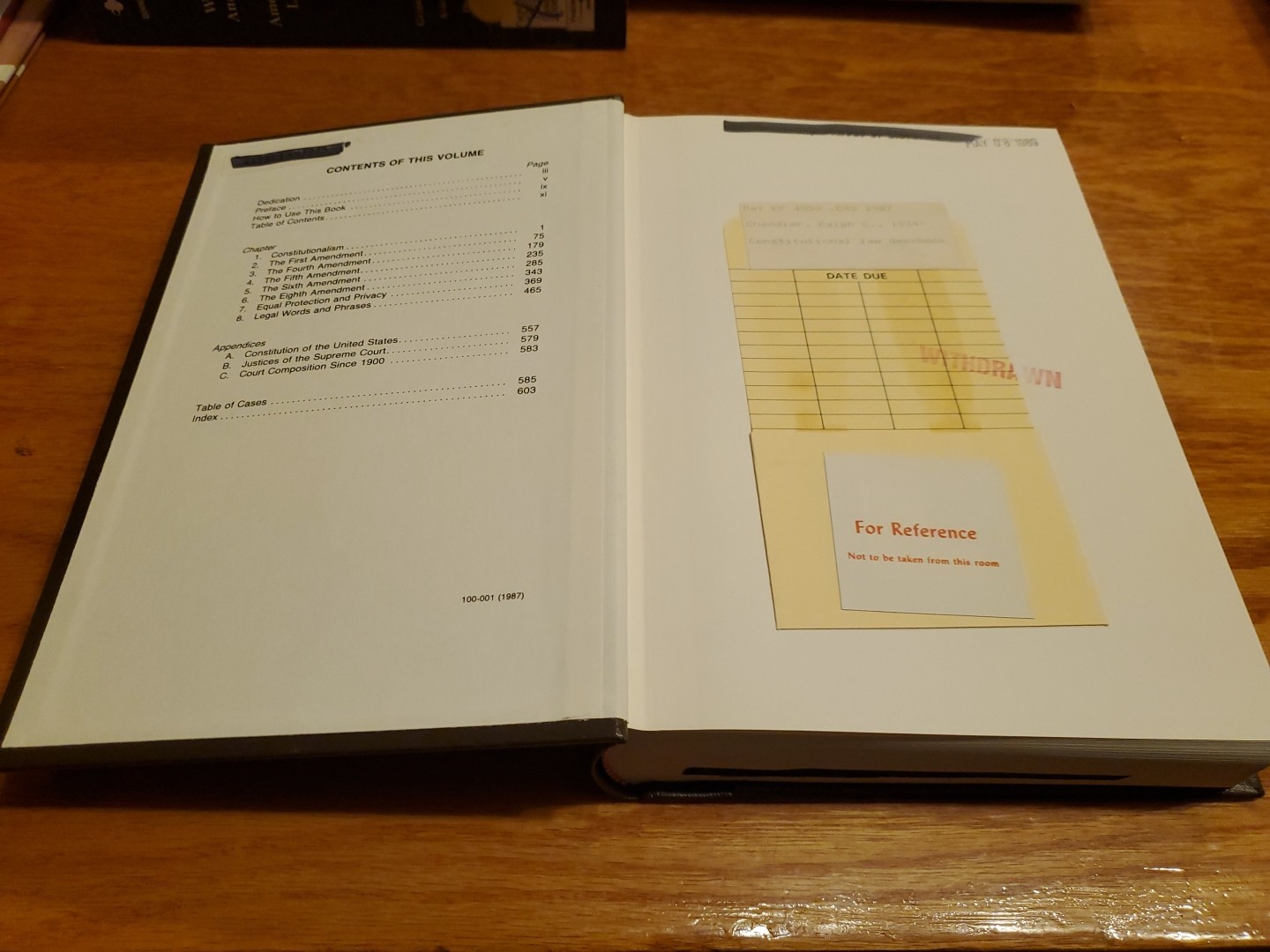 Constitutional Law Deskbook: Ind. Rights by Chandler, Enslen, Renstrom 1987 HC