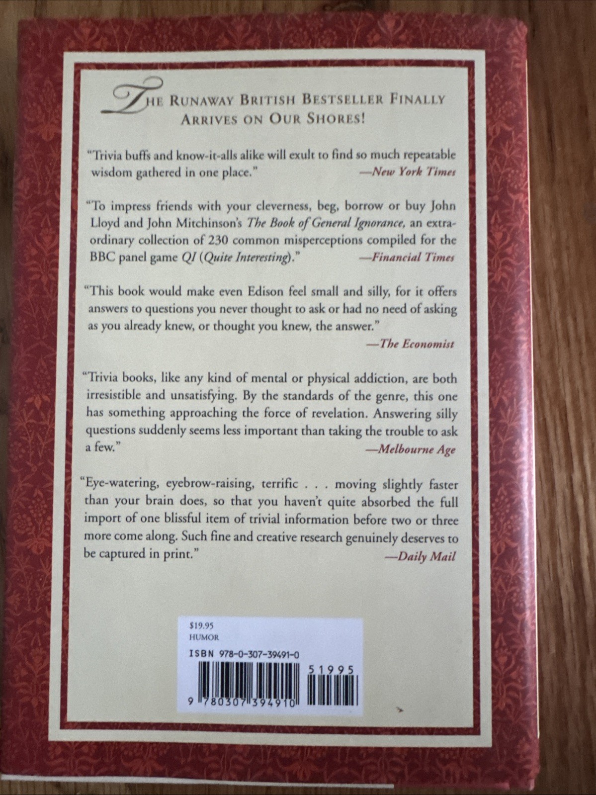 Book of General Ignorance by John Lloyd and John Mitchinson (2007, Hardcover)
