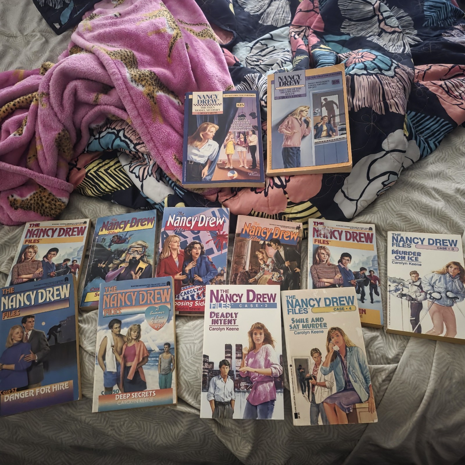 Vintage Nancy Drew Files Paperback Book Lot of 12 Carolyn Keene 1980s