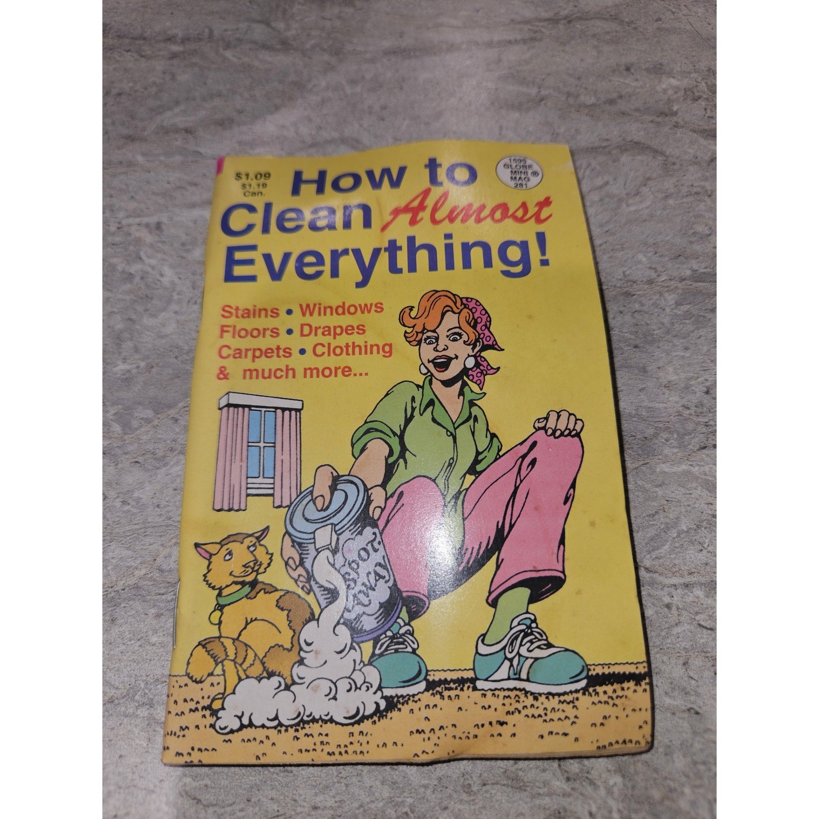 Vintage 1995 How to Clean Almost Everything Globe Mini Mag 281 Pocket Guide Book