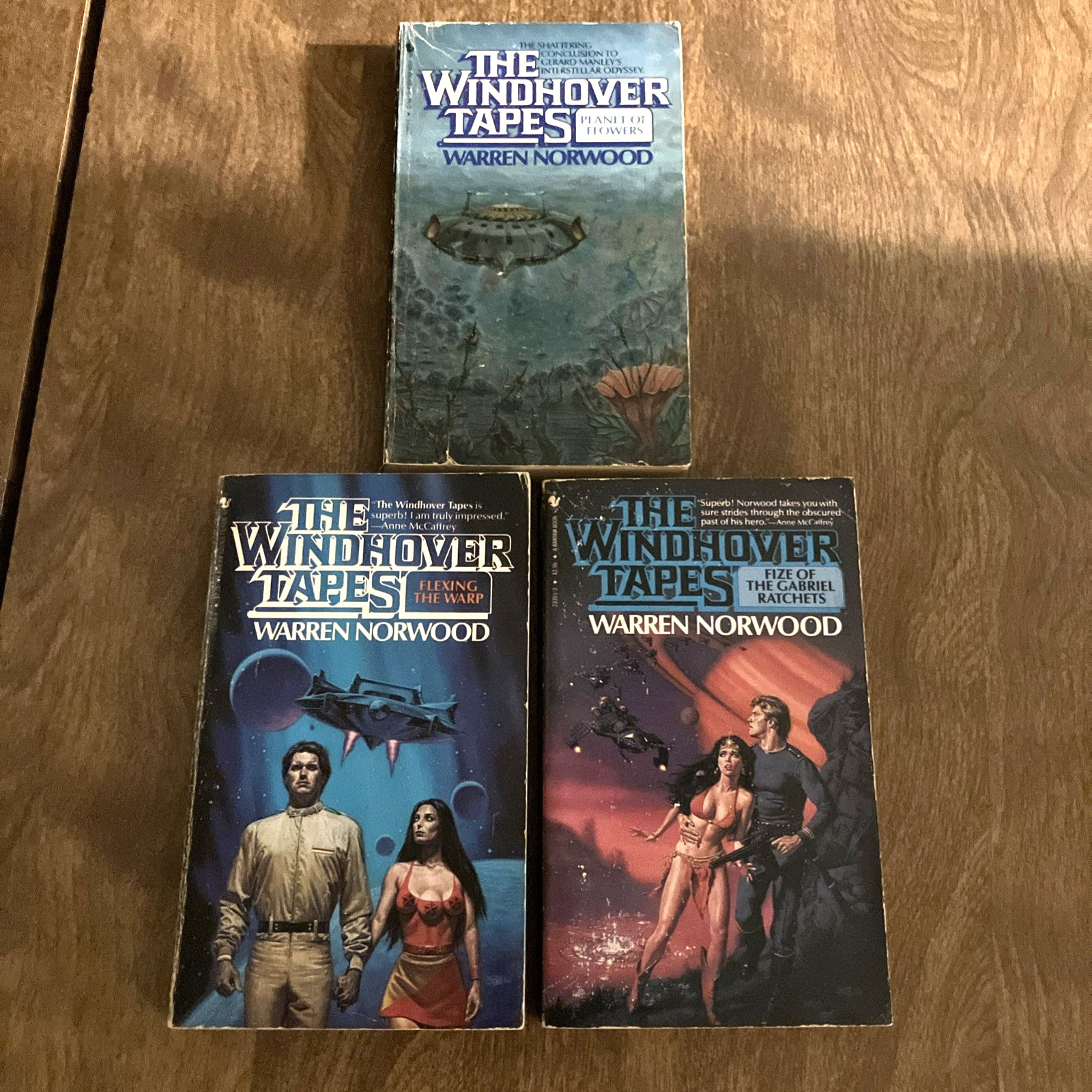 Warren Norwood, The Windhover Tapes, Lot of 3, Vintage Paperbacks, GOOD (636)