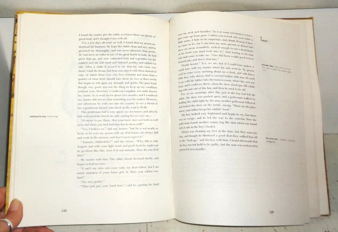 Vintage 1969 Black Beauty HC Book printed Classic Press Educator Classic Library