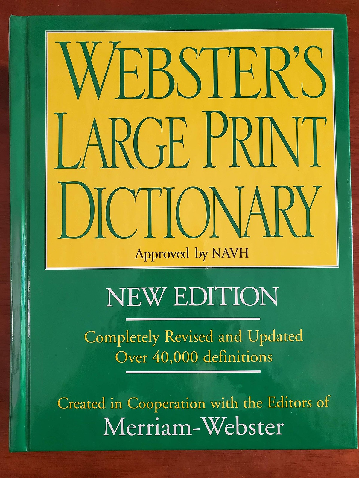 Webster’s Large Print Dictionary – New Edition