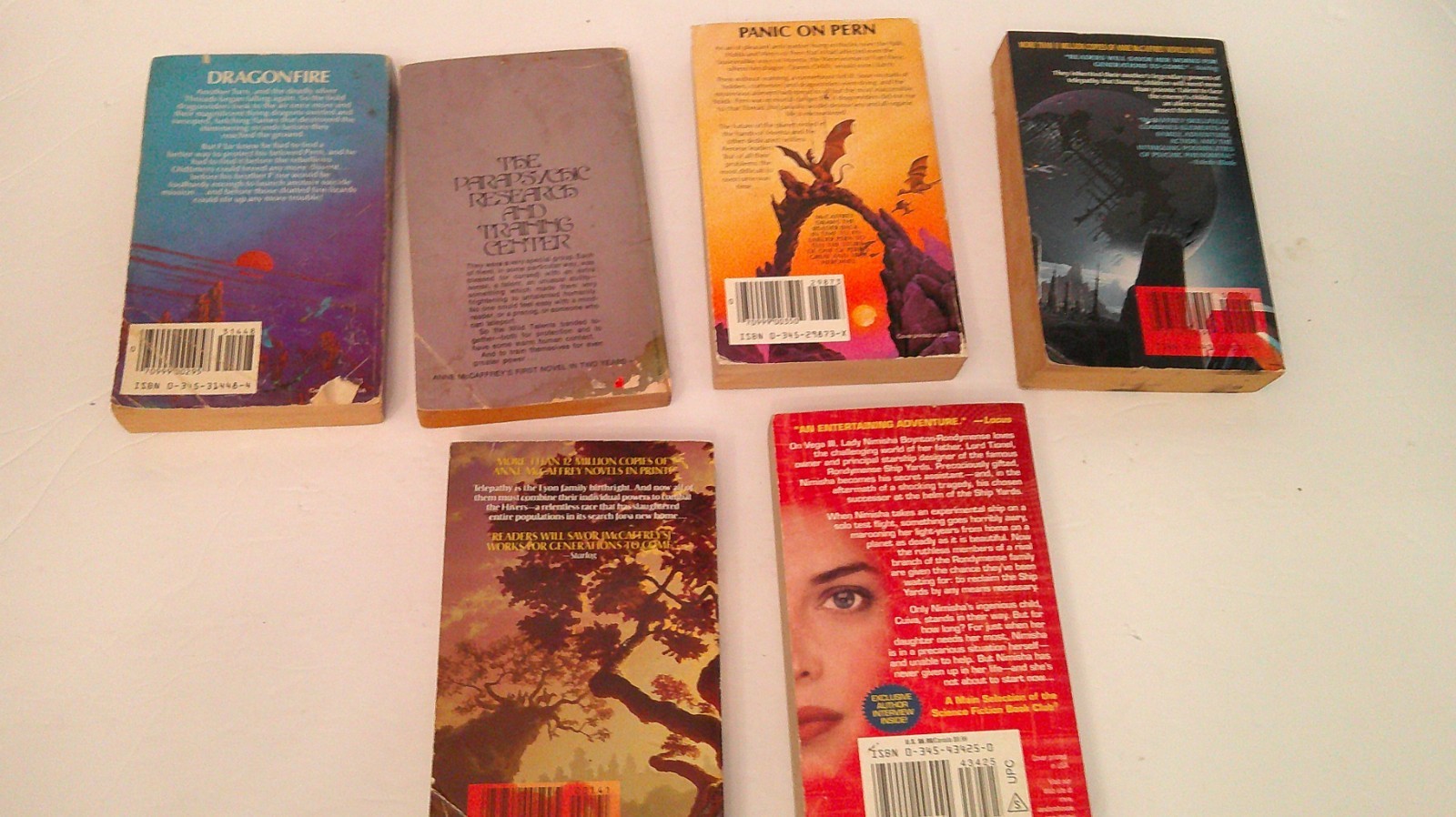 Lot of 12 Vintage Sci-Fi Fantasy Paperback Books Anne McCaffrey
