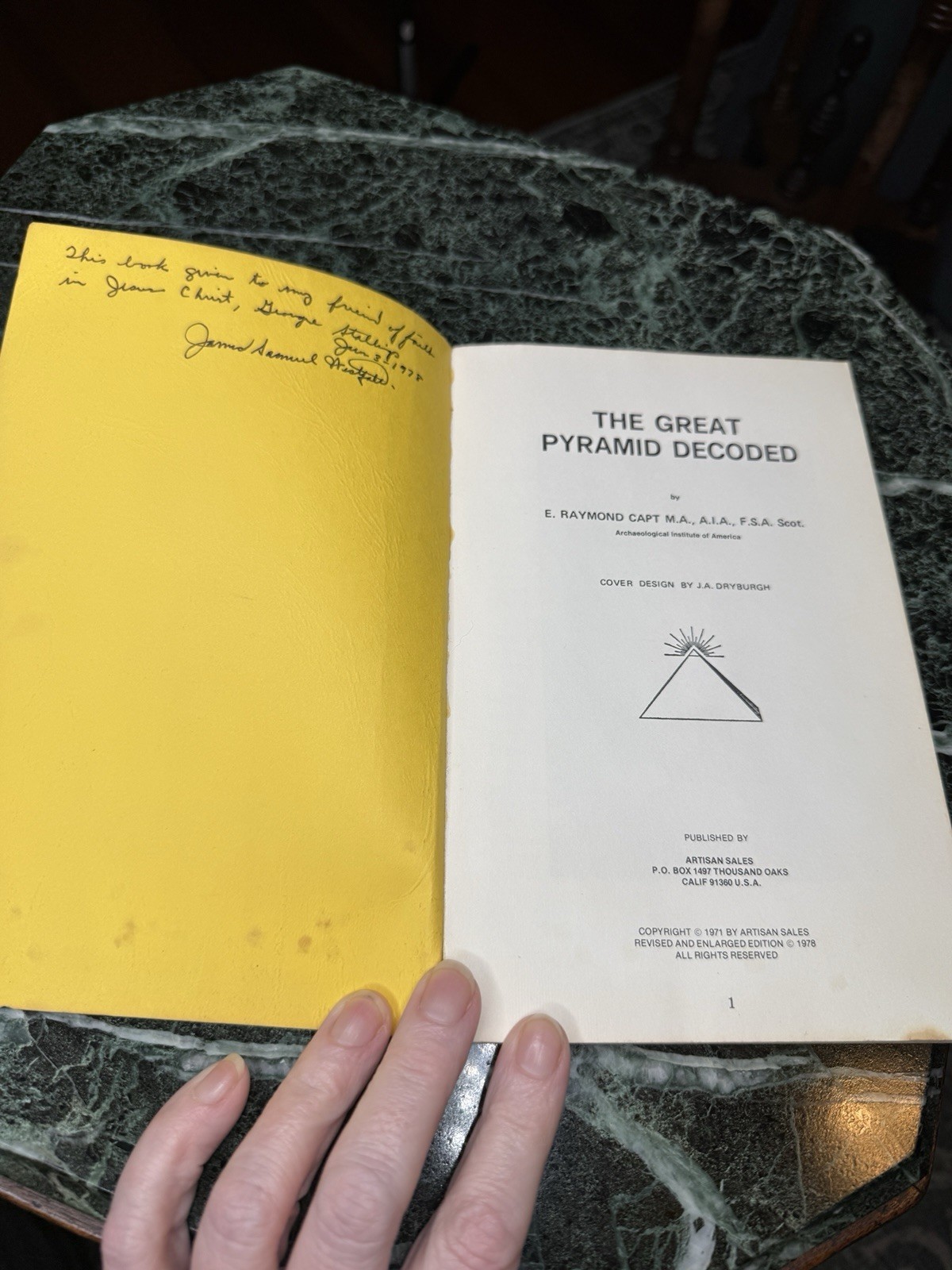The Great Pyramid Decoded by Raymond Capt Introduction To Pyramidology Book 1978