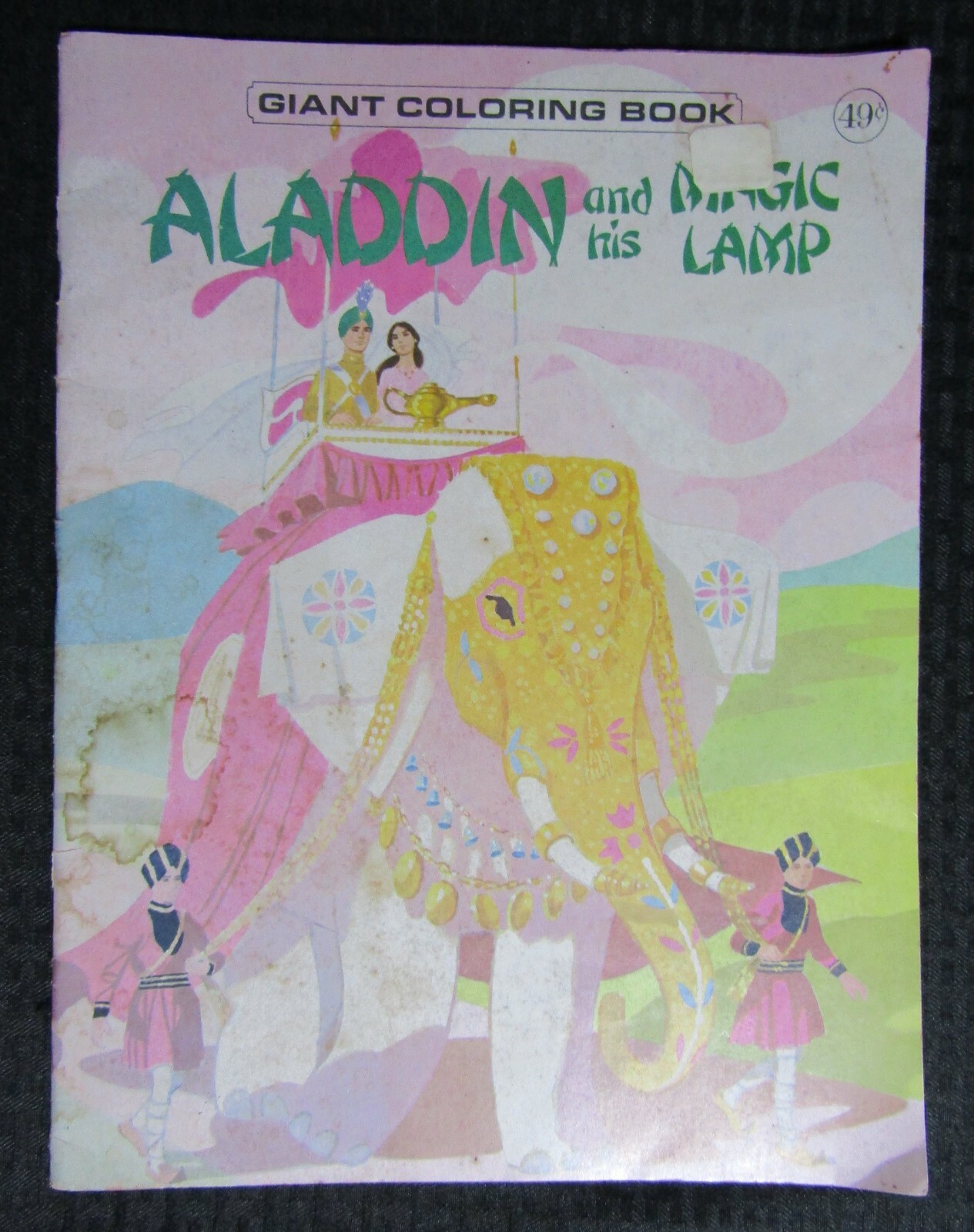 Vintage ALADDIN AND HIS MAGIC LAMP Giant Coloring Book VG 4.0 Playmore