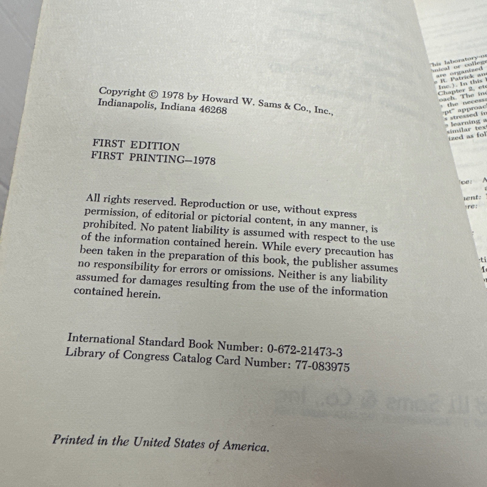 Industrial Electrical Systems, Patrick and Fardo, Sams 1st Ed 1st Printing1977