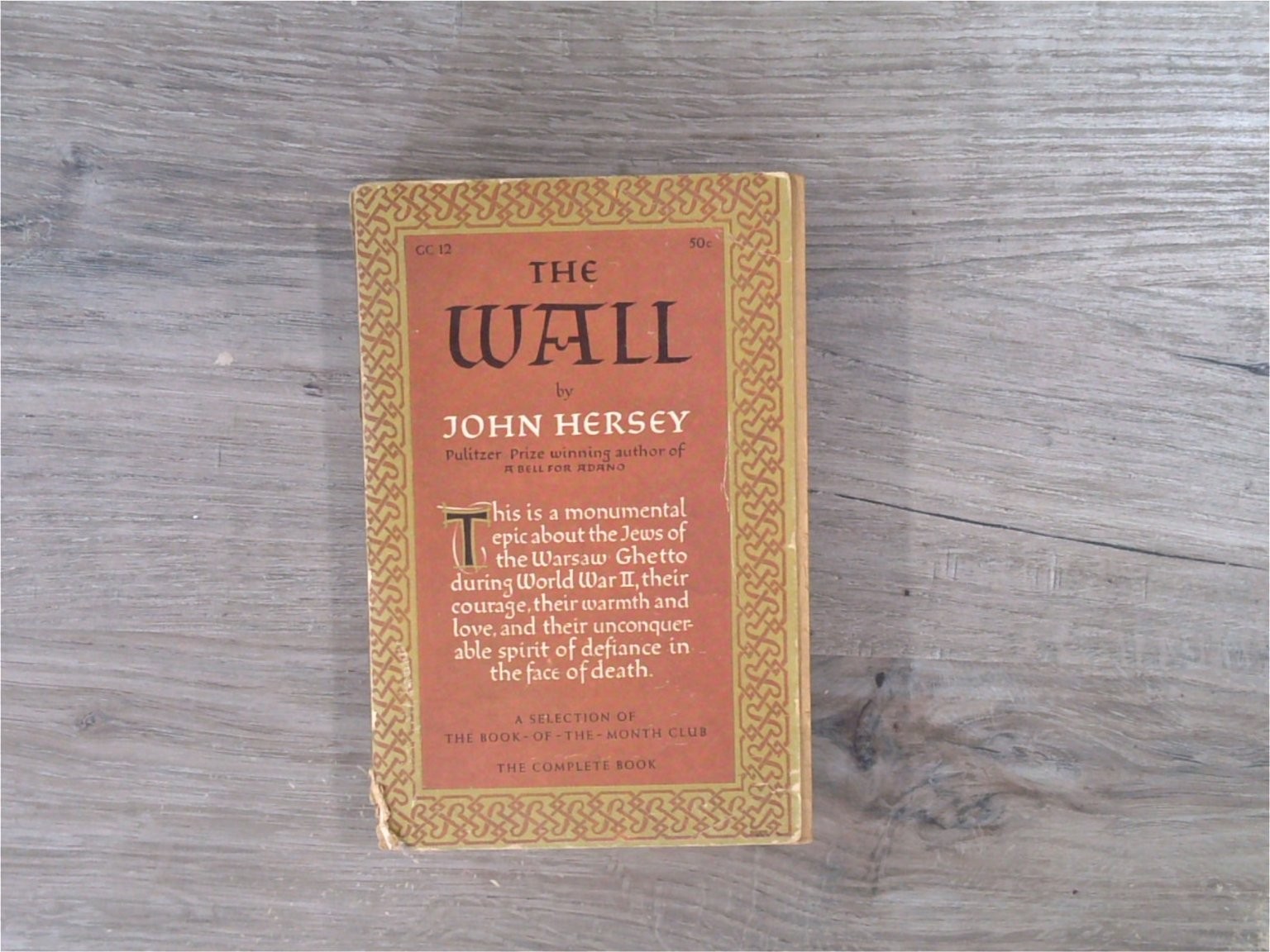 The Wall John Hersey 1954 Cardinal Giant Edition WWII Historical Fiction
