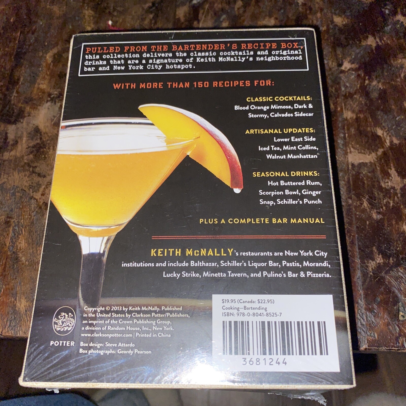 Schillers Liquor Bar Cocktail Collection Keith McNałly Brand New Wrapped