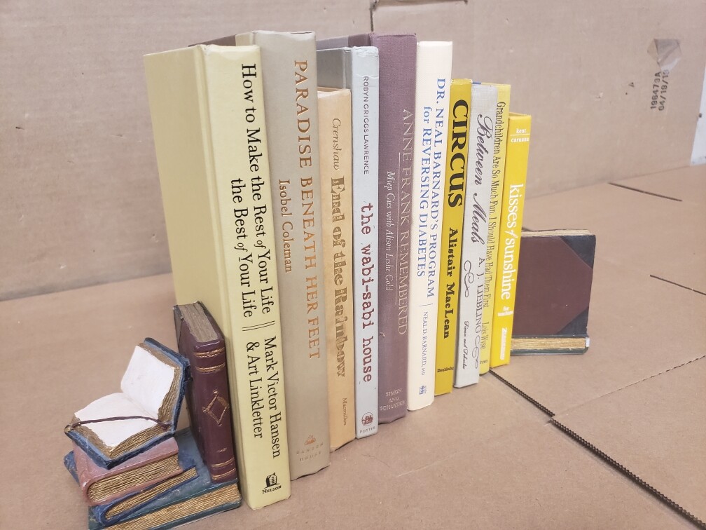 Lot of 10 Hardcover Tan Brown Cream Beige Shade Book Stage Decor Wedding Library