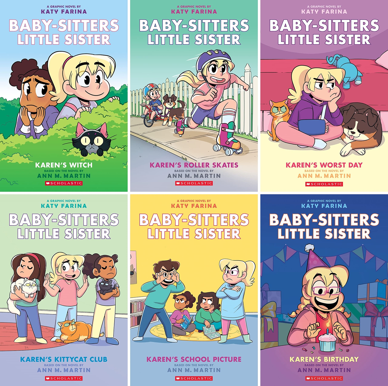 Baby-Sitters Little Sister Graphic Novels, 1-6 Books Set By Ann M. Martin