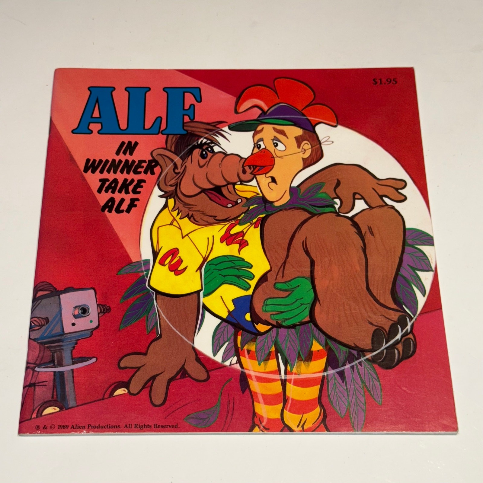 ALF Winner Take Alf 1989 Vintage Childrens Storybook Softcover Checkerboard HTF
