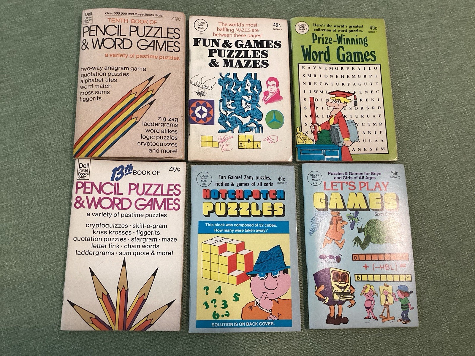 VTG Mini Mags & Purse Books Dell & Globe Unused 1980’s Lot Of 6 Preowned