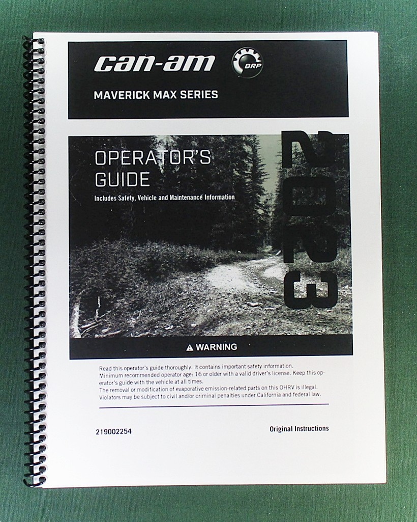 2023 Can-Am Maverick MAX DS Turbo Owner’s Manual: 238 Pages & Protective Covers