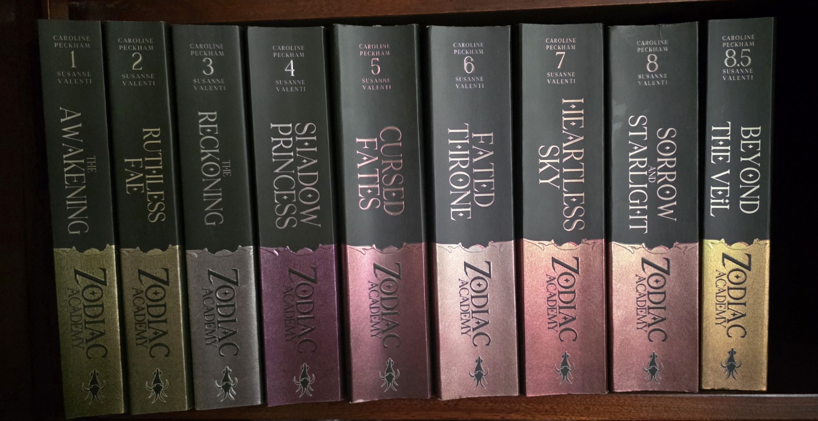 Caroline Peckham Valenti ALMOST COMPLETE 9 BOOKS Zodiac Academy Set 1-8.5 9 PB