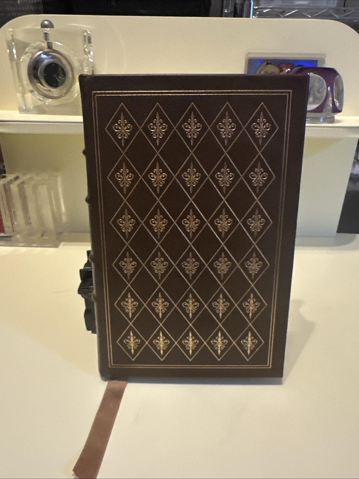 THE FRANKLIN LIBRARY THE TOWN CONRAD RICHTER LEATHER BOUND HC DECOR BOOK BF