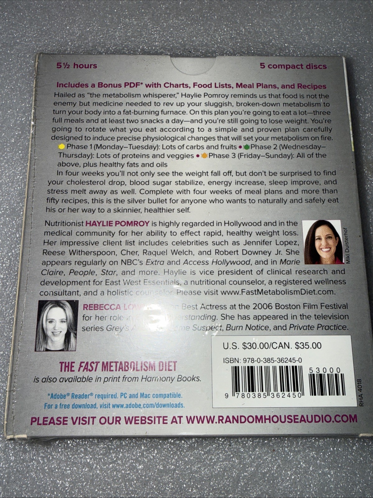 The Fast Metabolism Diet: Eat More Food and Lose More Weight -Pomroy