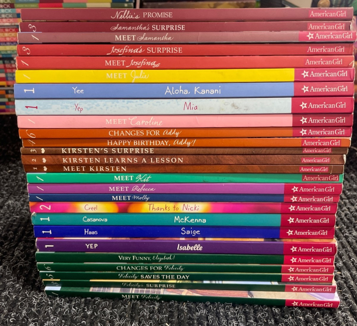 American Girl Mixed Collection Book Lot of 26 Softcover Books – Addy, Felicity,