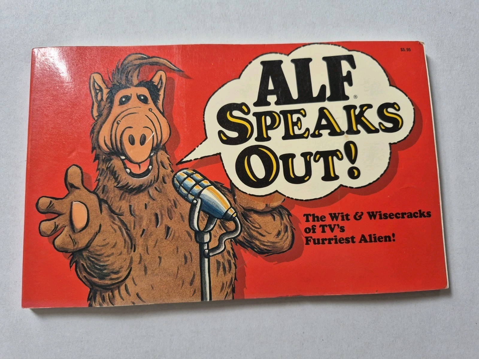 ALF Speaks Out! Richard J Schellbach 1987 TV Tie In Furry Alien Cartoon PB