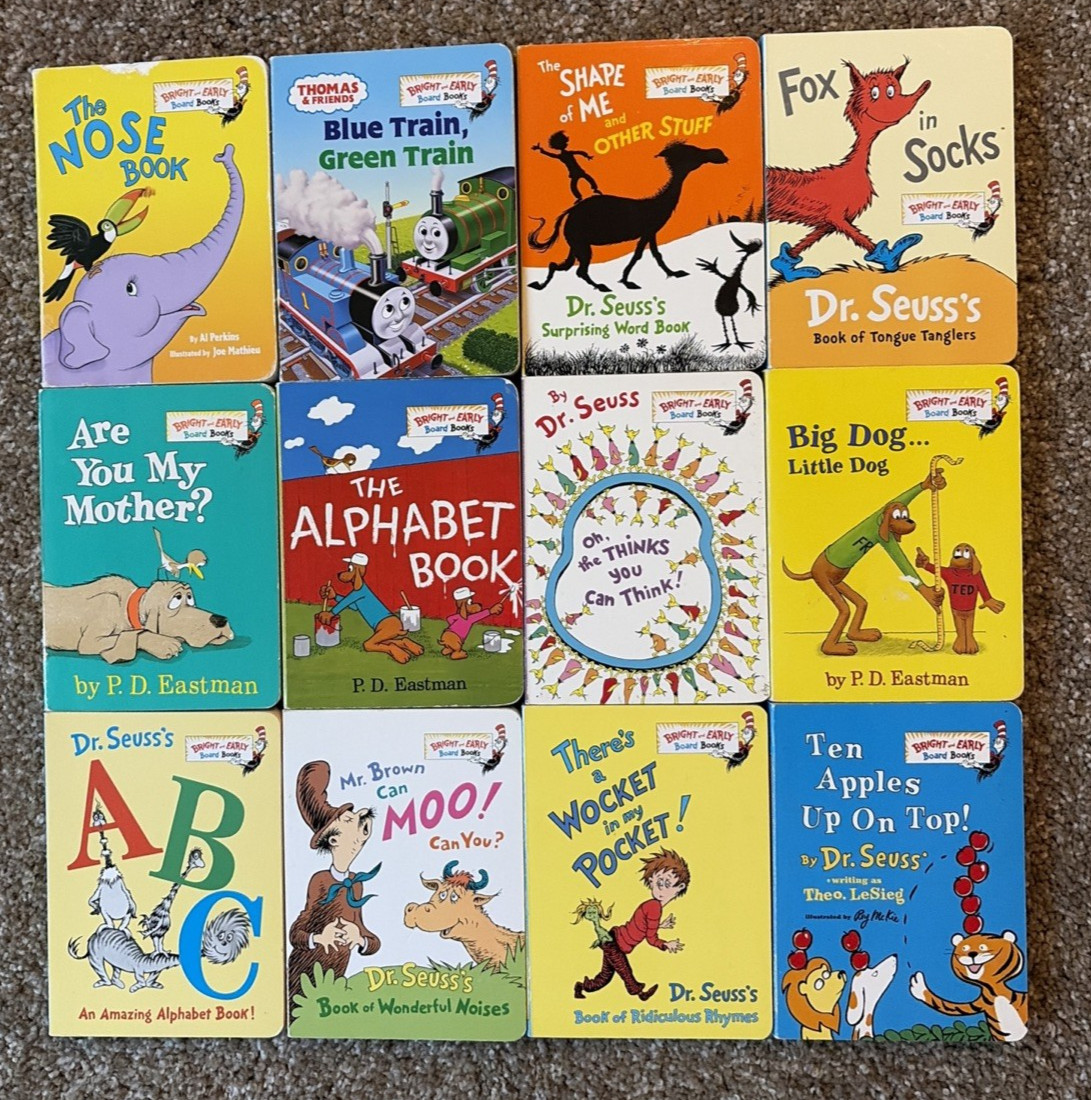 Lot of 12 Bright and Early Board Books Small Dr. Seuss, P. D. Eastman VERY GOOD