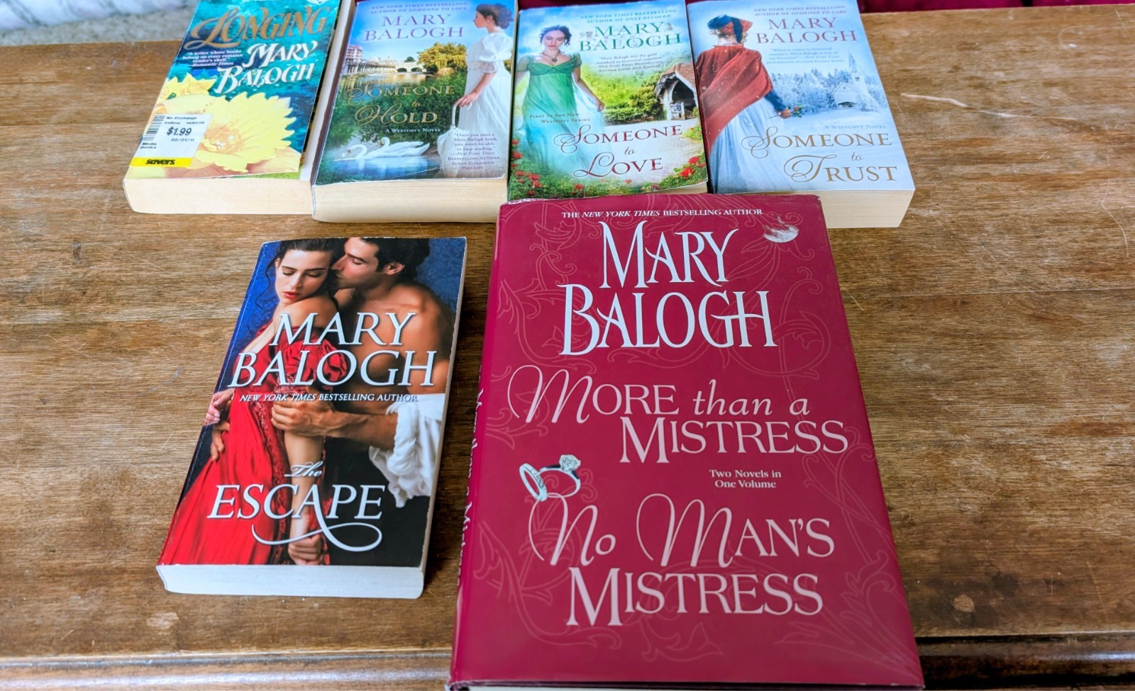 LOT OF 6 MARY BALOGH Regency, 7 Stories, 1 HB, 5 PB, incl older Longing