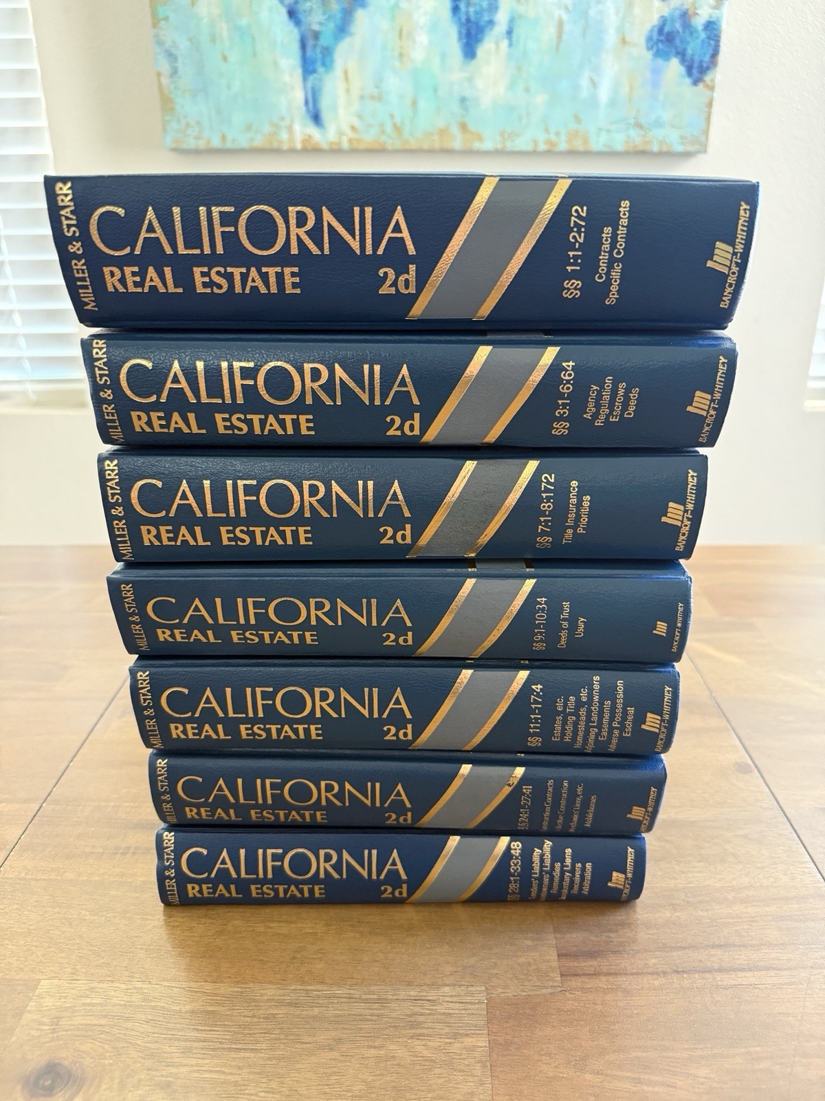 California Real Estate Miller & Starr 2d: 9 Volumes: 1989 7/9 Volumes Missing 2*