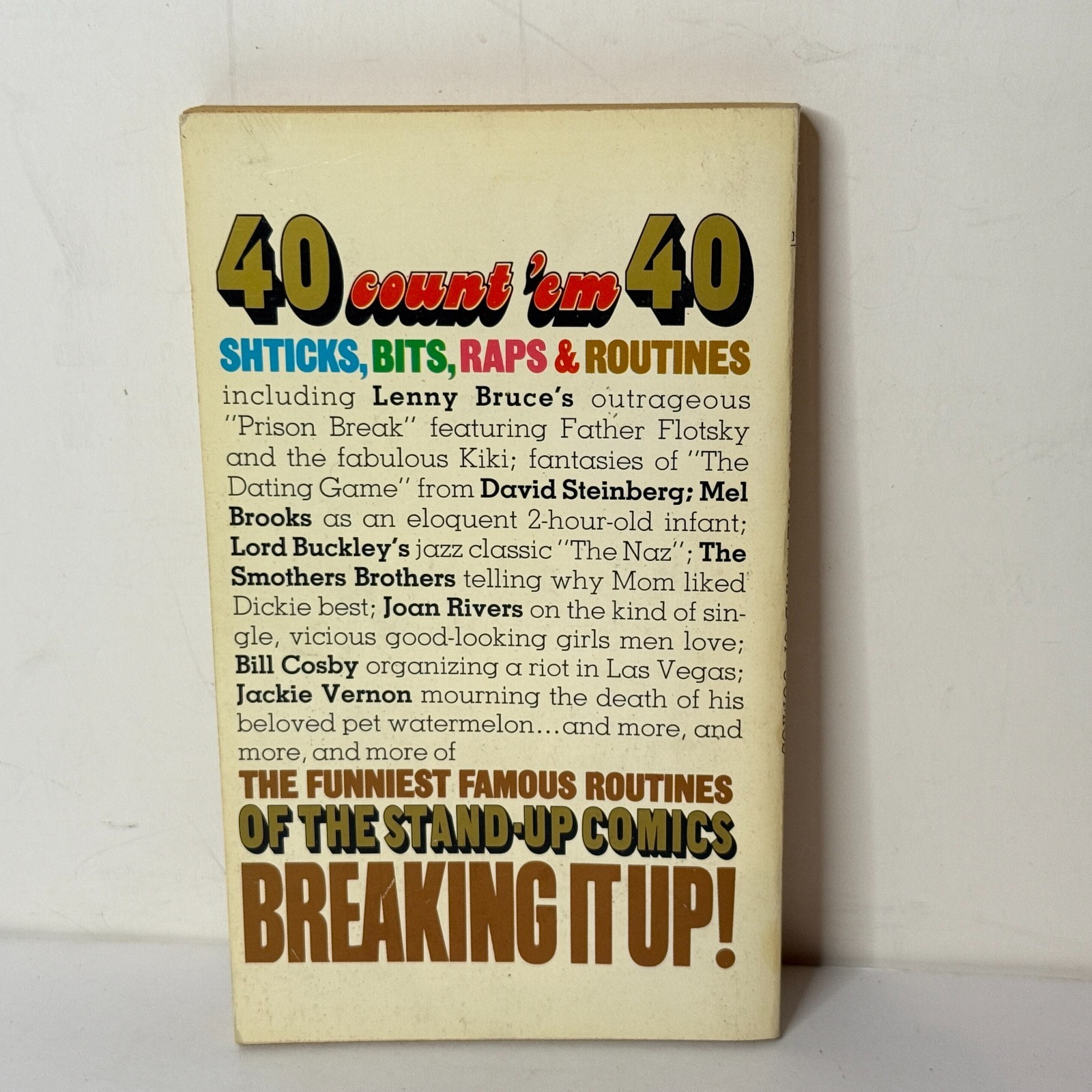 Breaking It Up: The Best Routines of Stand-Up Comics ©1975 *BUY 2 GET 1 FREE*