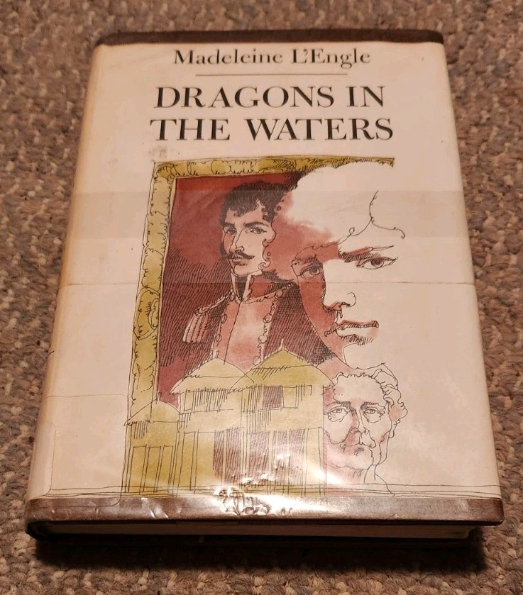 Madeleine LEngle Dragons In The Waters 1st Ed 1976 Farrar Straus Giroux Ex Lib