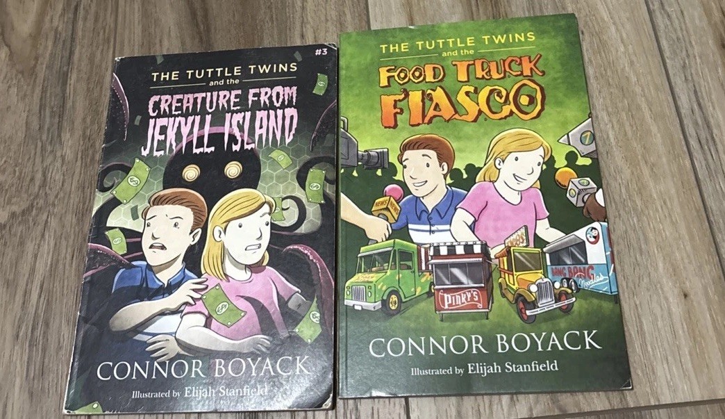 Lot of 2 ~ The Tuttle Twins Paperback Books ~ Connor Boyack Food Truck, Book 3 4