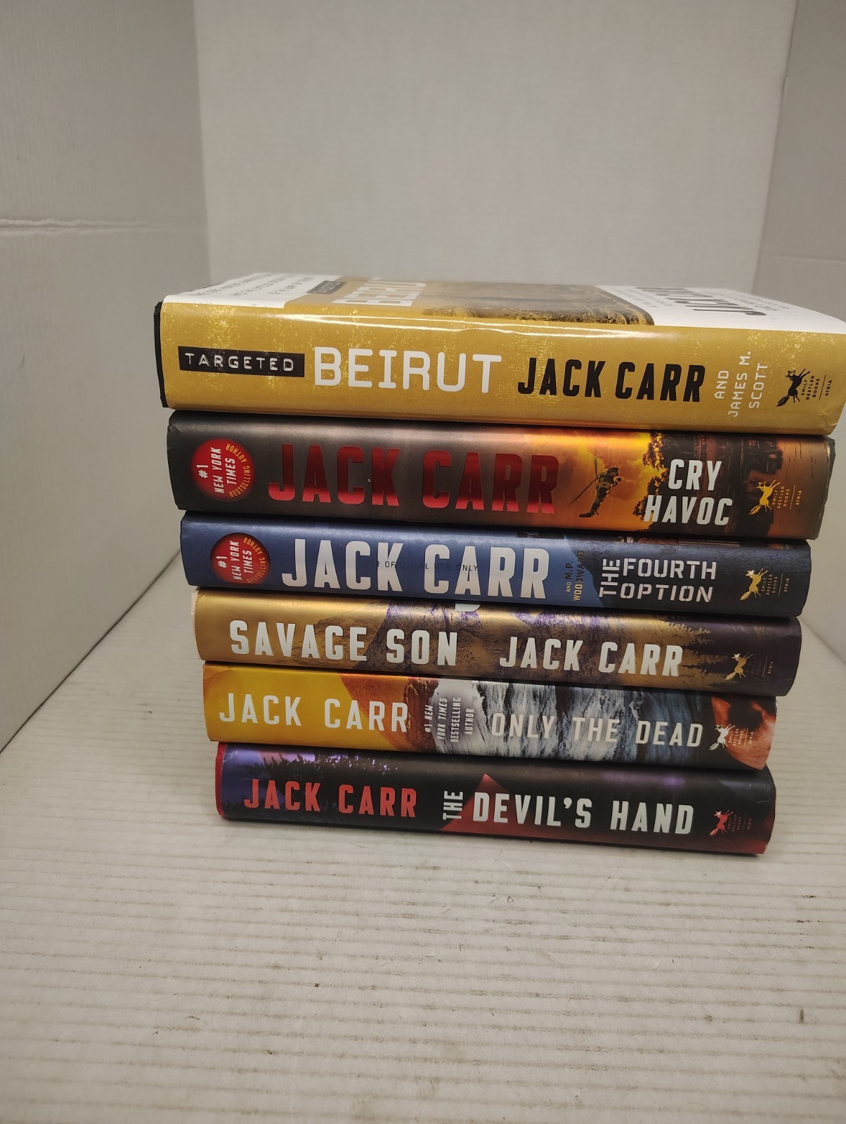 Jack Carr 6 Book HC Lot Terminal List Cry Havoc Fourth Option Targeted Beirut
