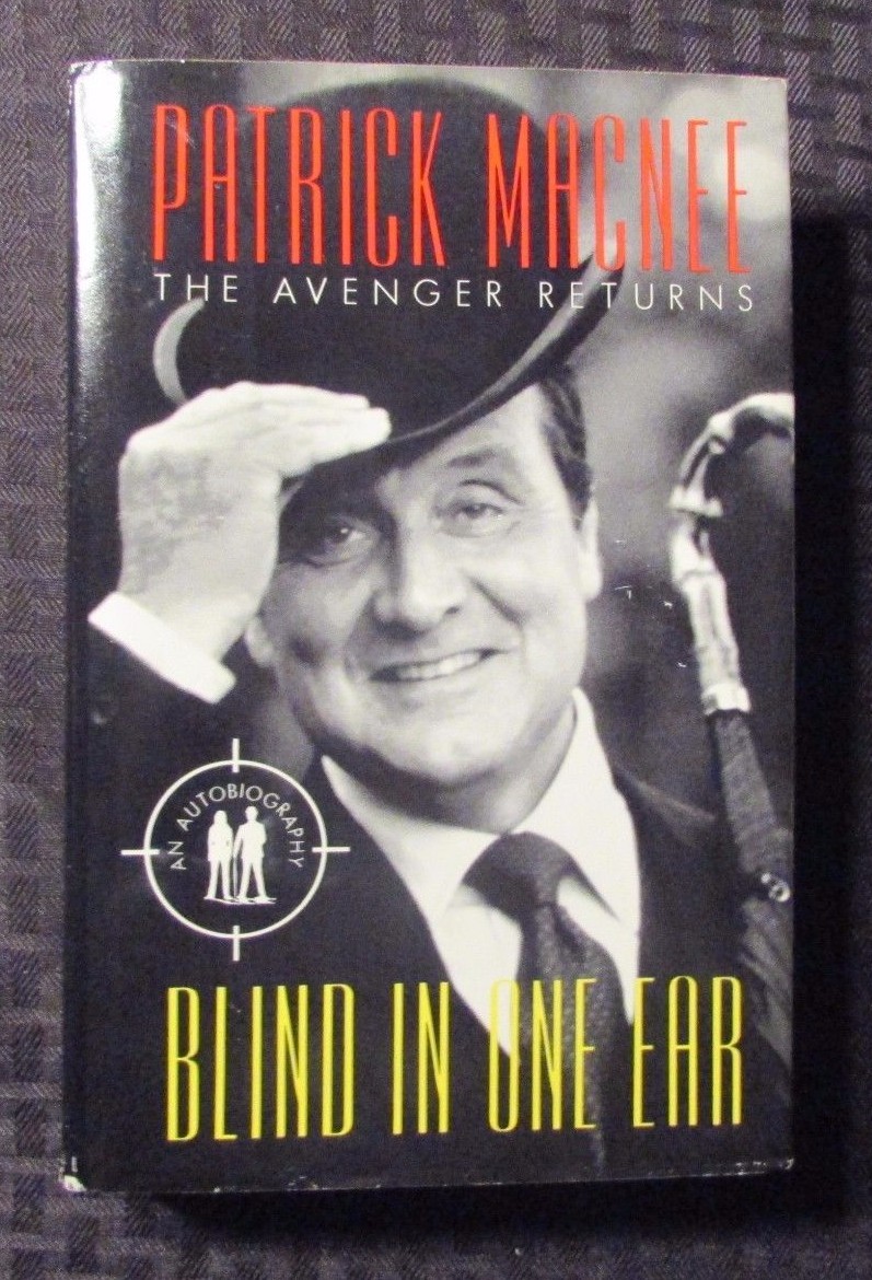 1989 BLIND IN ONE EAR by Patrick Macnee 1st US Mercury House HC/DJ VF+/FVF