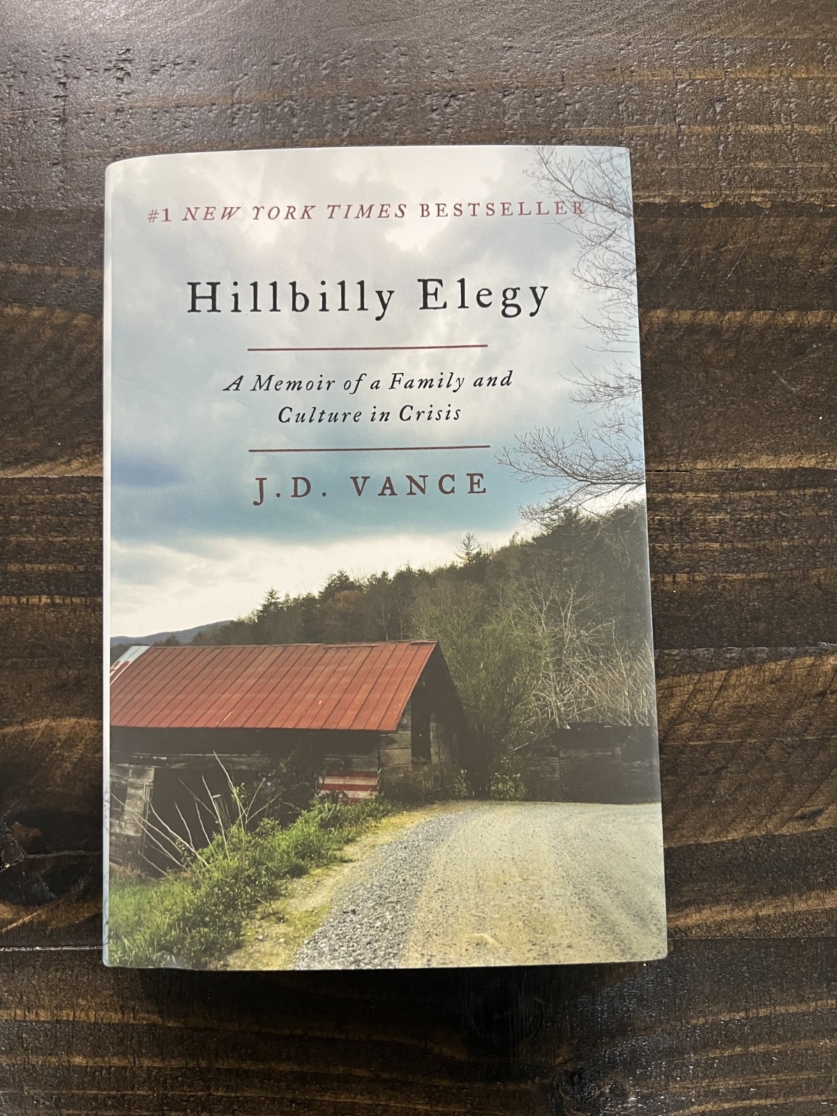 Signed Hillbilly Elegy J.D. Vance Hardcover Dust Jacket