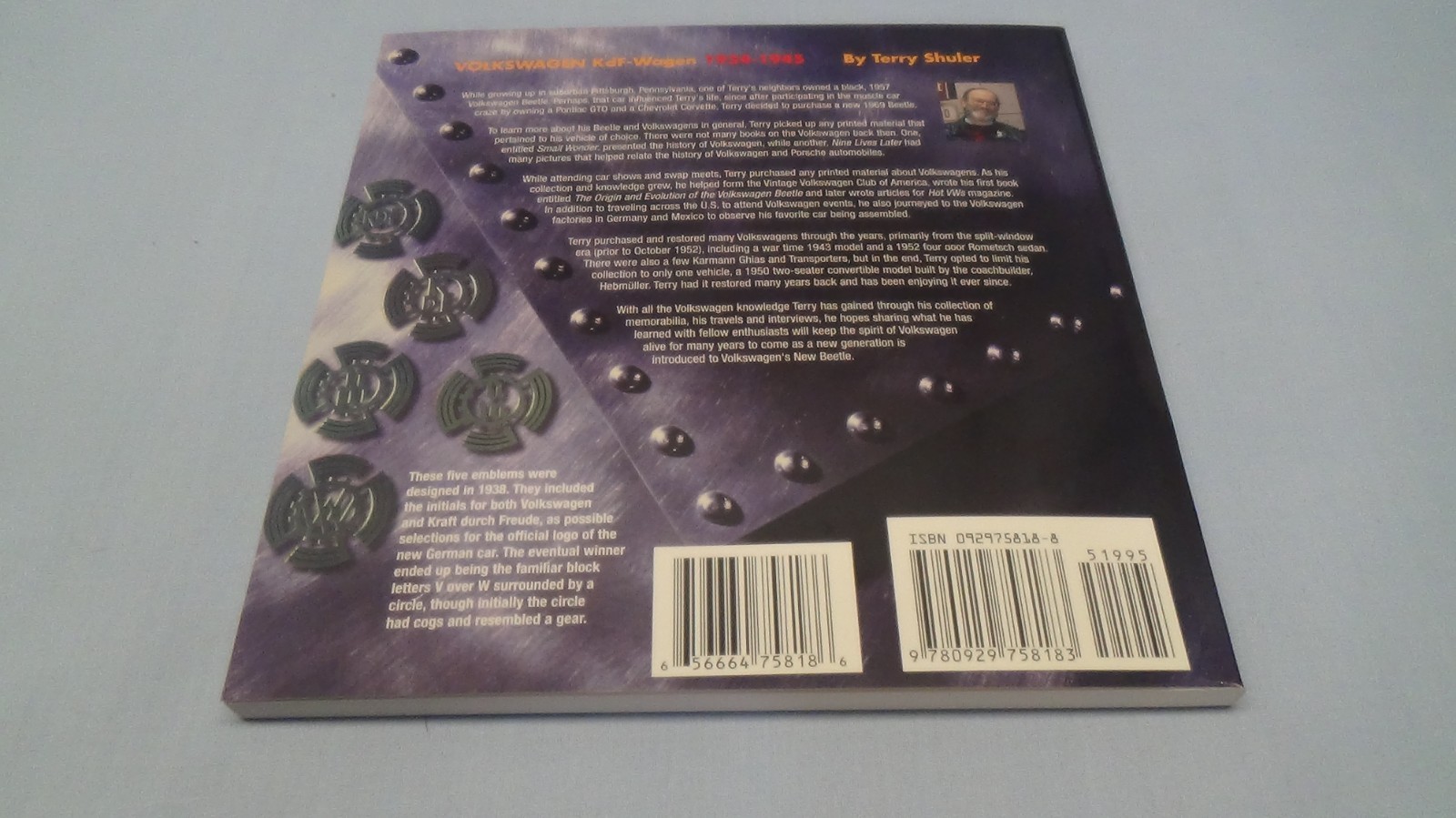 Volkswagen: Kdf-Wagen 1934 – 1945 Paperback Jan 1,1999 By Terry Shuler, Signed