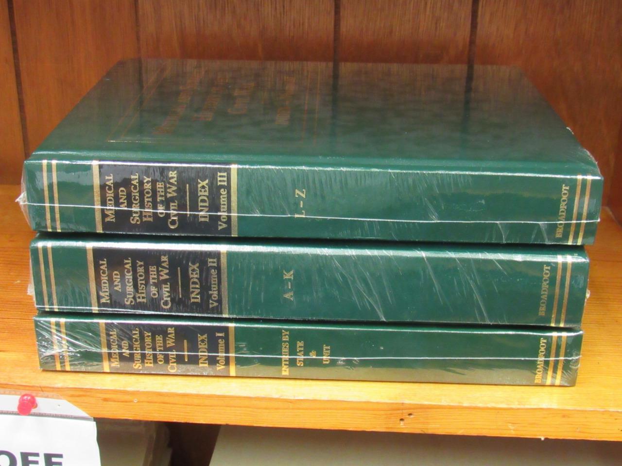 MEDICAL AND SURGICAL HISTORY OF THE CIVIL WAR – THREE VOLUME INDEX – BRAND NEW